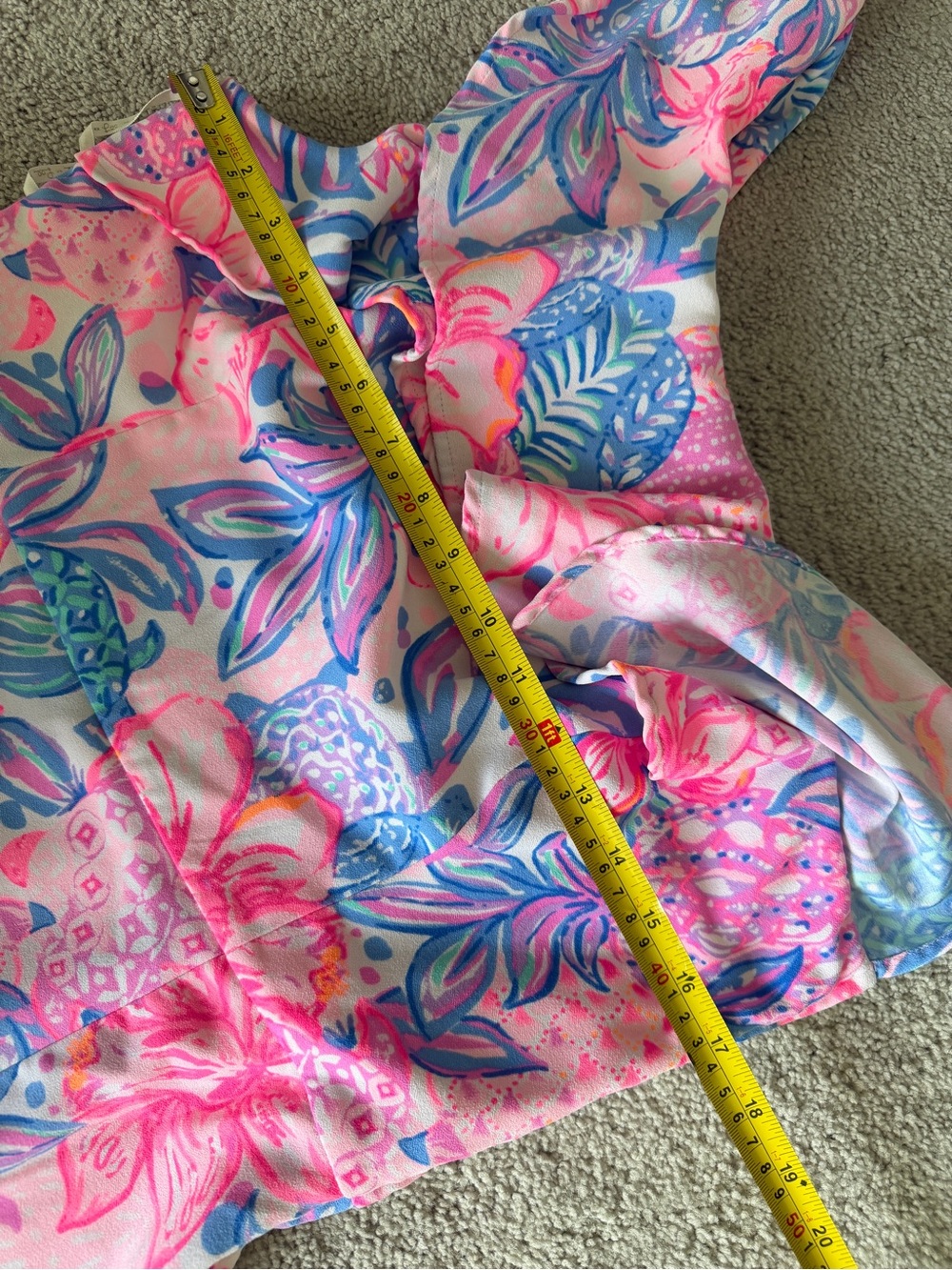 Lilly Pulitzer Kipton Romper Pink Isle Snappy Turtle One Shoulder Size 10 - Picture 10 of 12